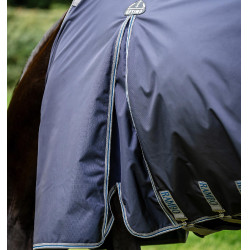 Couverture Horseware Rambo® Optimo Turnout 0g 1000D Marine / orage / gris argent Bleu marine