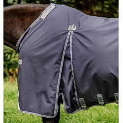 Couverture Horseware Rambo® Optimo Turnout 0g 1000D Marine / orage / gris argent Bleu marine