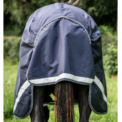 Couverture Horseware Rambo® Optimo Turnout 0g 1000D Marine / orage / gris argent Bleu marine