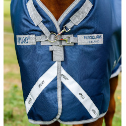 Couverture Horseware Amigo® Bravo 12 Plus Lite 0g 1200D Marine / gris titanium / argent Bleu marine