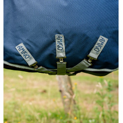 Couverture Horseware Amigo® Bravo 12 Plus Lite 0g 1200D Marine / gris titanium / argent Bleu marine