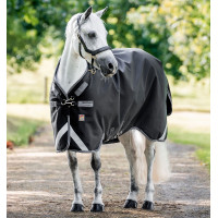 Couverture Horseware Rambo 1680D Turnout 250g VL Noir / orage / gris argent