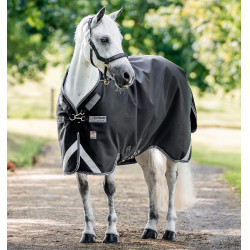 Horseware Rambo 1680D Turnout 250g VL deken Zwart / storm / zilvergrijs