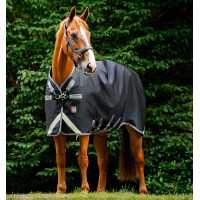 Couverture Horseware Rambo 1680D Turnout 450g VL Noir / orage / gris argent Couverture Horseware Rambo 1680D Turnout 450g VL Noir / orage / gris argent