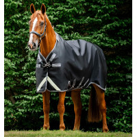Horseware Rambo 1680D Turnout 50g deken Zwart / storm / zilvergrijs