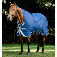 Couverture Horseware Rhino Wug Turnout 0g Noir / gris titane / bleu classique