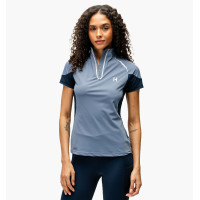 Polo 1/4 zip Horseware Stamina manches courtes Bleu Polo 1/4 zip Horseware Stamina manches courtes Bleu