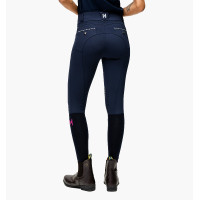 Pantalon Horseware Newmarket taille mi haute grip genoux Marine / marine Bleu