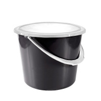 Seau d'écurie avec couvercle Horze Noir Seau d'écurie avec couvercle Horze Noir