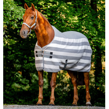 Couverture polaire Horseware Newmarket Poney Fleece Cooler Charbon de bois witney Gris