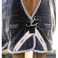 Horseware Rhino Wug Poney Turnout 0g deken Zwart / wit-grijze ruiten