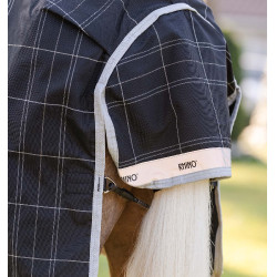 Horseware Rhino Wug Poney Turnout 0g deken Zwart / wit-grijze ruiten