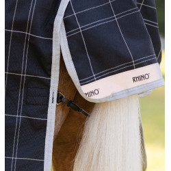 Couverture Horseware Rhino Wug Poney Turnout 0g Noir / carreaux blanc gris Couverture Horseware Rhino Wug Poney Turnout 0g Noir / carreaux blanc gris