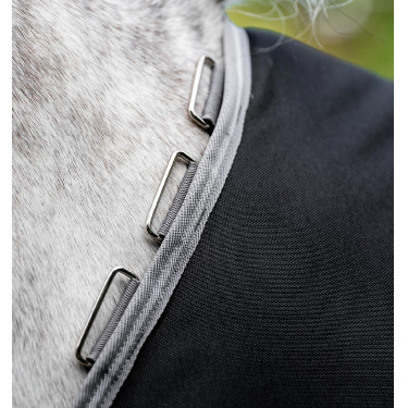 Couverture Horseware Amigo 1200D Turnout Plus 50g Noir / gris titane / argent Couverture Horseware Amigo 1200D Turnout Plus 50g Noir / gris titane / argent