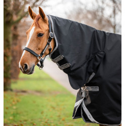 Couverture Horseware Amigo 1200D Integrated Turnout 0g Noir / gris titane / argent Couverture Horseware Amigo 1200D Integrated Turnout 0g Noir / gris titane / argent