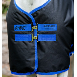 Horseware Amigo Ripstop 900D Turnout 100g deken Zwart / klassiek blauw