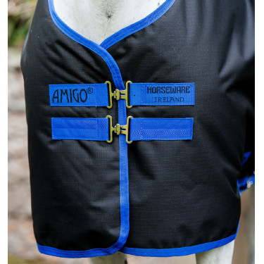Horseware Amigo Ripstop 900D Turnout 100g deken Zwart / klassiek blauw