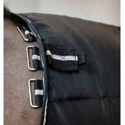 Horseware Easy-Layer Plus 400g staldeken Zwart / zwart / zilver Horseware Easy-Layer Plus 400g staldeken Zwart / zwart / zilver