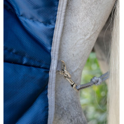 Couverture d'écurie Horseware Amigo Ripstop Insulator Plus Poney 200g Marine / gris titanium Bleu marine