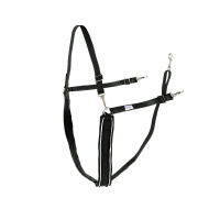 Large Y-bricole Finn-Tack synthétique avec passepoil Bleu / blanc