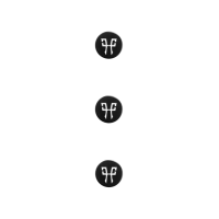 Magnetische Knop Horse Pilot Set van 3 Zwart