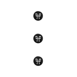 Magnetische Knop Horse Pilot Set van 3 Zwart