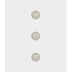 Magnetische Knop Horse Pilot Set van 3 Lichtgrijs