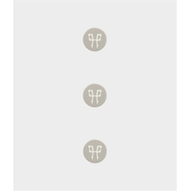 Magnetische Knop Horse Pilot Set van 3 Lichtgrijs