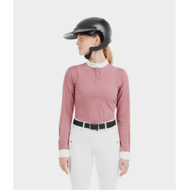 Chemise de concours Aerolight manches longues Horse Pilot femme Rose mesa