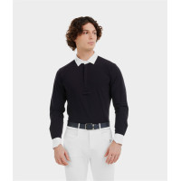 Wedstrijdshirt Aerolight met lange mouwen Horse Pilot heren Donkere nacht Zwart