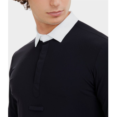 Wedstrijdshirt Aerolight met lange mouwen Horse Pilot heren Donkere nacht Zwart