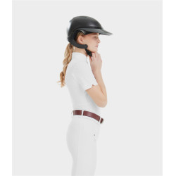 Chemise de concours Monica Horse Pilot manches courtes femme Blanc