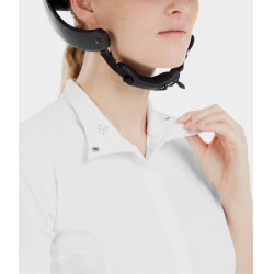 Chemise de concours Monica Horse Pilot manches courtes femme Blanc