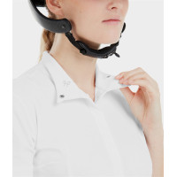 Wedstrijdshirt Monica Horse Pilot dames korte mouw Wit Wedstrijdshirt Monica Horse Pilot dames korte mouw Wit