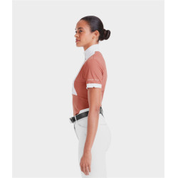 Chemise de concours Monica Horse Pilot manches courtes femme Brick dust Rose