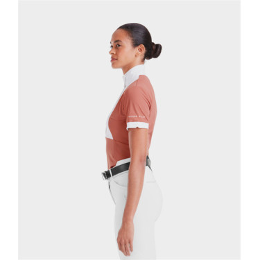 Chemise de concours Monica Horse Pilot manches courtes femme Brick dust Rose