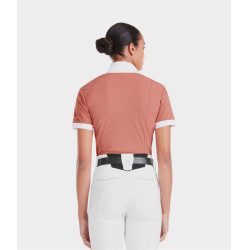 Chemise de concours Monica Horse Pilot manches courtes femme Brick dust Rose