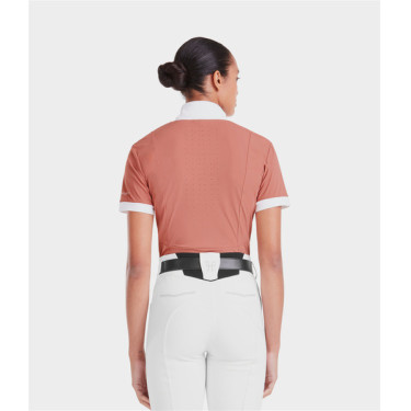 Chemise de concours Monica Horse Pilot manches courtes femme Brick dust Rose