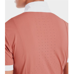 Wedstrijdshirt Monica Horse Pilot dames korte mouw Baksteenstof Roze