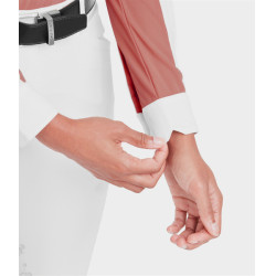 Chemise de concours Monica Horse Pilot manches longues femme Brick dust Rose