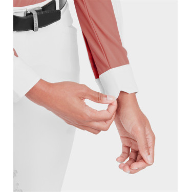 Chemise de concours Monica Horse Pilot manches longues femme Brick dust Rose