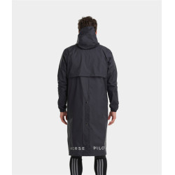 Lange regenjas Raintech Horse Pilot heren Zwart