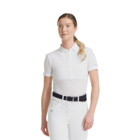 Polo Aeromesh manches courtes Horse Pilot femme Blanc