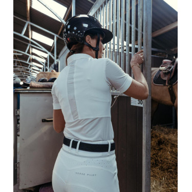 Damespolo met korte mouwen Aeromesh Horse Pilot Damespolo met korte mouwen Aeromesh Horse Pilot