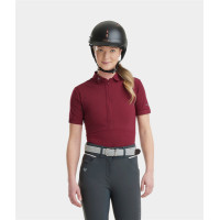 Polo Aeromesh manches courtes Horse Pilot femme Rouge foncé