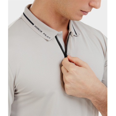 Polo Atlas Horse Pilot homme Wind grey Gris