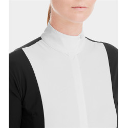 Polo de concours Monica Horse Pilot manches longues femme Noir