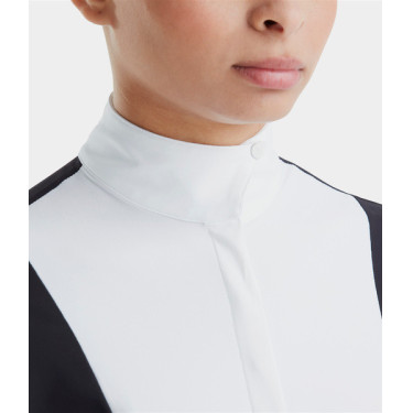 Polo de concours Monica Horse Pilot manches longues femme Dark night Noir