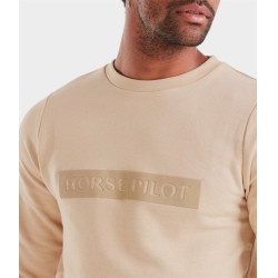 Sweatshirt Horse Pilot heren Team Latté Bruin