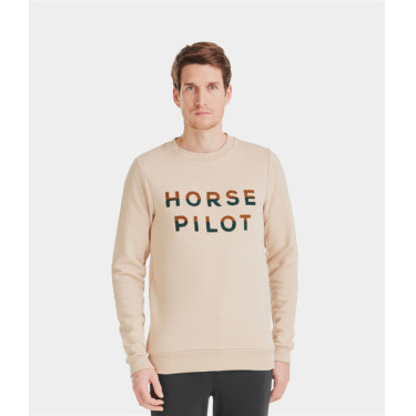 Sweat-shirt Horse Pilot Team homme Sable Beige